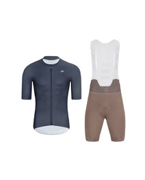 HOLOKOLO maillot corto y pantalón corto - ELEVATE - marrón/púrpura/antracita
