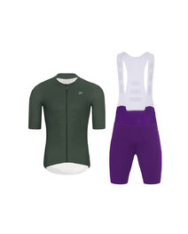HOLOKOLO maillot corto y pantalón corto - ELEVATE - púrpura/verde