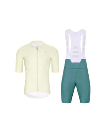 HOLOKOLO maillot corto y pantalón corto - ELEVATE - marfil/azul