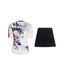 RIVANELLE maillot corto y falda - FLOWERY LADY - blanco/multicolor/negro