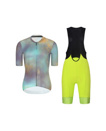 RIVANELLE maillot corto y pantalón corto - COSMA - amarillo/negro/púrpura/dorado
