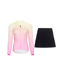 RIVANELLE maillot largo y falda - ELEVATE - negro/rosa/multicolor