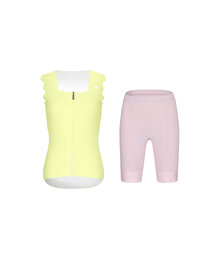 RIVANELLE maillot sin mangas y pantalón corto - SCALLESSA - rosa/amarillo