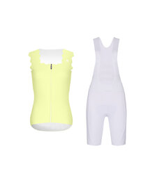 RIVANELLE maillot sin mangas y pantalón corto - SCALLESSA - blanco/amarillo