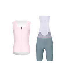 RIVANELLE maillot sin mangas y pantalón corto - SCALLESSA - verde/rosa