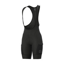 ALÉ pantalones cortos de tirantes - OFF-ROAD GRAVEL STONES CARGO LADY - negro