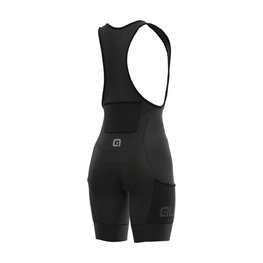 ALÉ pantalones cortos de tirantes - OFF-ROAD GRAVEL STONES CARGO LADY - negro
