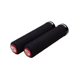 SRAM empuñaduras - LOCKING GRIPS 129 mm - negro/rojo