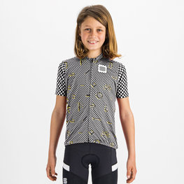 SPORTFUL jersey de manga corta - CHECKMATE - negro/blanco