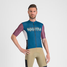 SPORTFUL jersey de manga corta - SUPERGIARA LOGO - azul/granate