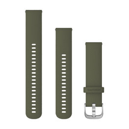GARMIN tanga - QUICK RELEASE 20 MM - verde/plateado