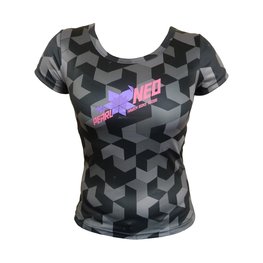 HAVEN jersey de manga corta - PEARL NEO SHORT - negro/rosa