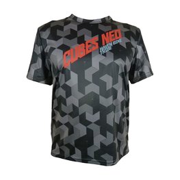 HAVEN jersey de manga corta - CUBES NEO SHORT - negro/rojo