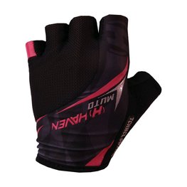 HAVEN guantes de dedos cortos - MUTO - negro/rosa