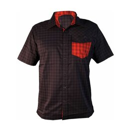 HAVEN camisa - AGNESS SLIMFIT - negro/rojo
