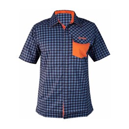 HAVEN camisa - AGNESS SLIMFIT - azul/naranja