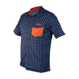HAVEN camisa - AGNESS SLIMFIT - azul/naranja