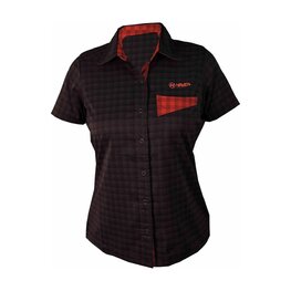 HAVEN camisa - AGNESS SLIMFIT - negro/rojo
