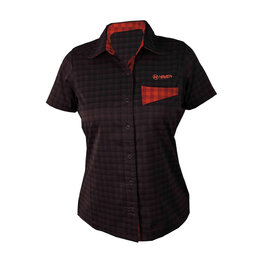 HAVEN camisa - AGNESS SLIMFIT - negro/rojo