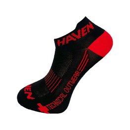 HAVEN calcetines de tobillo - SNAKE SILVER NEO 2PAK - negro/rojo