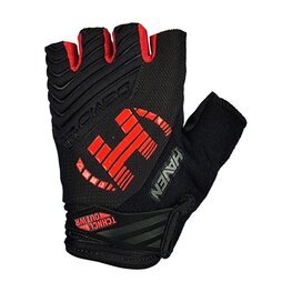 HAVEN guantes de dedos cortos - DEMO NEO SHORT - negro/rojo