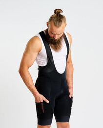 HOLOKOLO pantalones cortos de tirantes - CARGO - negro