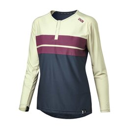 IXS maillot de verano de manga larga - FLOW LITE 1.0 W - amarillo/granate/azul