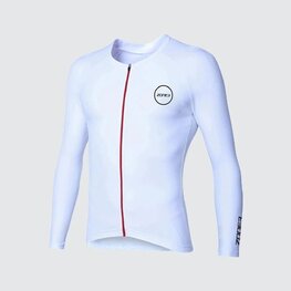 ZONE3 Maillot de manga 3/4 - AERO 3 - blanco
