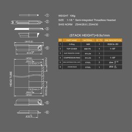 LONGUS composición de la cabeza - HEADSET  - negro