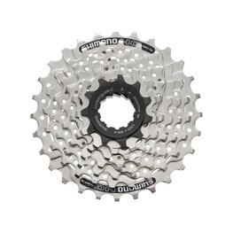SHIMANO casete - CASSETTE HG41 7 11-28 - plateado/negro
