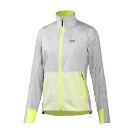 GORE impermeable - DRIVE WMN - blanco/amarillo