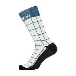 SANTINI calcetines clásicos - DINAMO MEDIUM - blanco/azul