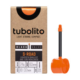 TUBOLITO Alma - S-TUBO ROAD 700x18/28C BLACK - SV80 - naranja