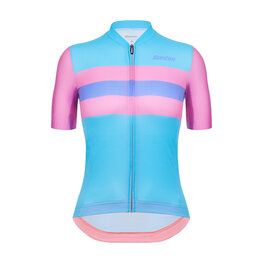 SANTINI jersey de manga corta - ECO SLEEK NEW BENGAL - rosa/turquesa