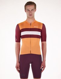 SANTINI jersey de manga corta - ECO SLEEK NEW BENGAL  - naranja/granate