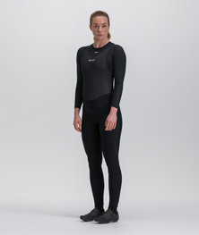 SANTINI pantalones largos con tirantes - PURE - negro