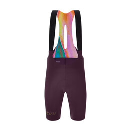 SANTINI pantalones cortos de tirantes - UNICO EDGE - granate