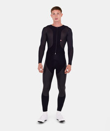 SANTINI pantalones largos con tirantes - VEGA DRY - negro