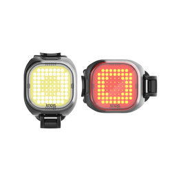KNOG juego de luces - BLINDER MINI SQUARE - amarillo/rojo