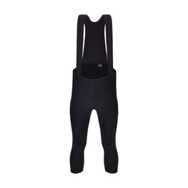 SANTINI Pantalón 3/4 con tirantes - CARGO - negro