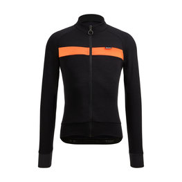 SANTINI maillot de invierno de manga larga - ADAPT WOOL  - naranja/negro