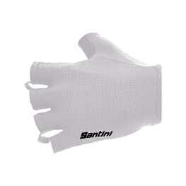 SANTINI guantes de dedos cortos - 3D - blanco