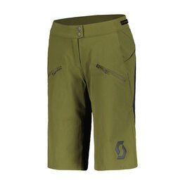 SCOTT pantalones cortos sin tirantes - TRAIL VERTIC PRO W/PAD W - verde/negro