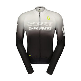 SCOTT maillot de verano de manga larga - SCOTT-SRAM PRO - negro/blanco