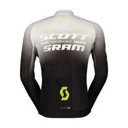 SCOTT maillot de verano de manga larga - SCOTT-SRAM PRO - negro/blanco
