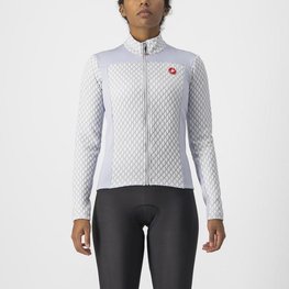 CASTELLI maillot de invierno de manga larga - SFIDA 2 W - gris/blanco