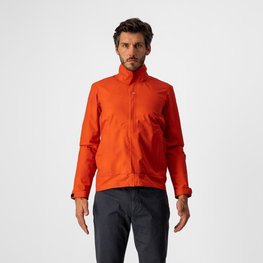 CASTELLI impermeable - COMMUTER REFLEX - naranja/rojo