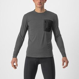 CASTELLI maillot de invierno de manga larga - UNLIMITED MERINO - gris