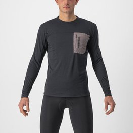 CASTELLI maillot de invierno de manga larga - UNLIMITED MERINO - negro