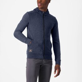CASTELLI sudadera - MILANO 2 FULL ZIP FLEECE - azul